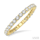 1 Ctw Round Cut Diamond Eternity Wedding Band in 14K Yellow Gold