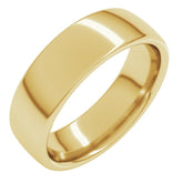 10K Yellow Gold 6 mm Comfort-Fit European-Style Band Size 9