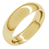 10K Yellow Gold 5.5 mm Comfort-Fit Half Round Band Size 8