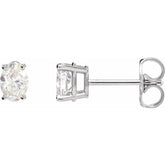 Sterling Silver 1 1/2 CTW Lab-Grown Diamond Earrings