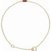 14K Yellow Gold Lab-Grown Ruby 6 1/2-7 1/2" Bracelet