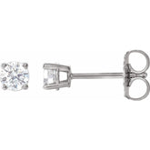 Sterling Silver 1/4 CTW Lab-Grown White Diamond Earrings