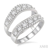 1 1/10 Ctw Diamond Insert Ring in 14K White Gold