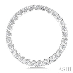 1 Ctw Round Cut Diamond Eternity Wedding Band in 14K White Gold