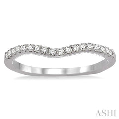 1/4 Ctw Round Cut Diamond Wedding Band in 14K White Gold