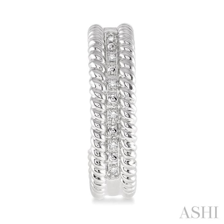 1/20 Ctw Round Cut Diamond Fashion Earrings in Sterling Silver