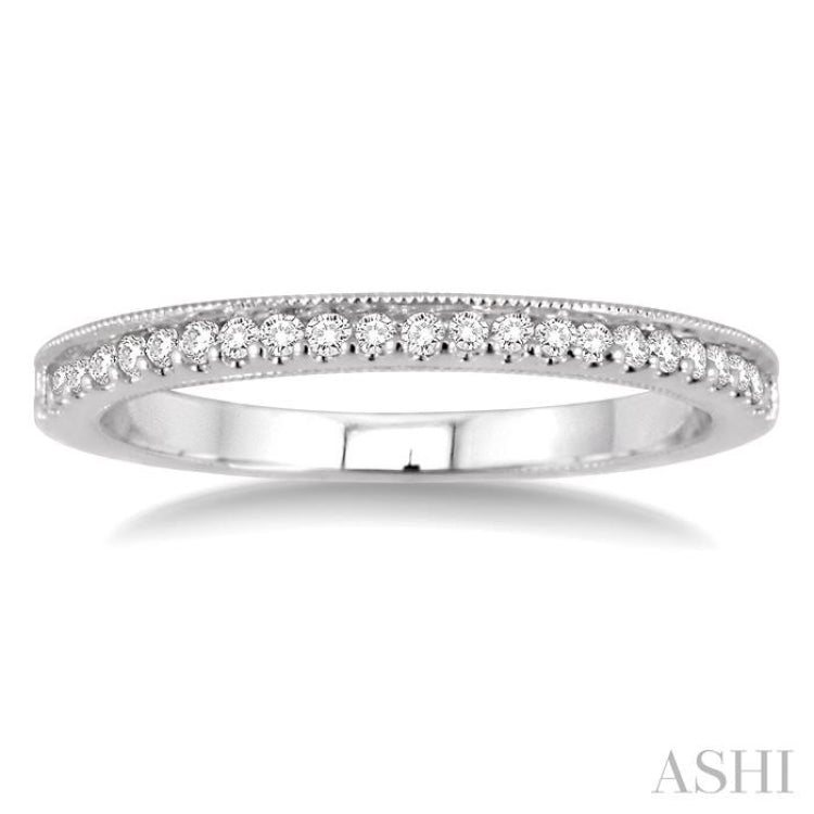 1/6 Ctw Round Cut Diamond Matching Wedding Band in 14K White Gold
