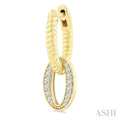 1/4 Ctw Interlocked Rope Round Cut Diamond Fashion Earrings in 10K Yellow Gold
