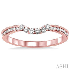 1/4 Ctw Round Cut Diamond Wedding Band in 14K Rose Gold