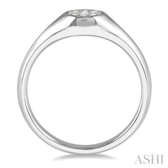 1/4 Ctw Round Shape Lovebright Diamond Ring in 14K White Gold