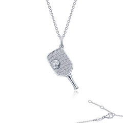 Pickleball Paddle And Ball Necklace