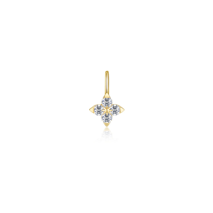 Trillium Flower Charm Pendant