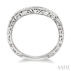 1/6 Ctw Round Cut Diamond Matching Wedding Band in 14K White Gold
