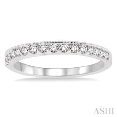 3/8 Ctw Round Cut Diamond Wedding Band in 14K White Gold