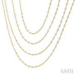 5 1/2 Ctw Bezel Set Round Cut Diamond Layered 60-Inch Necklace in 14K Yellow Gold