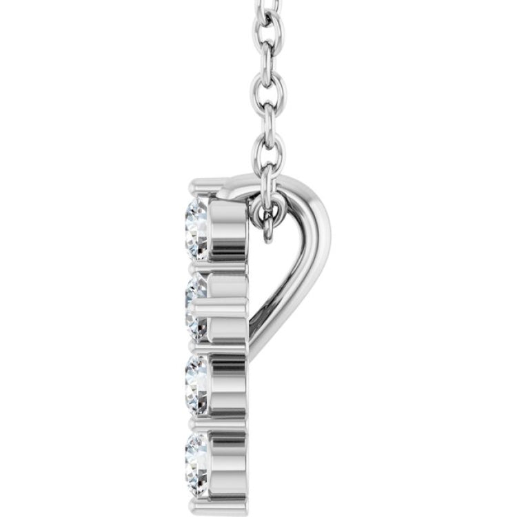 Platinum 1/6 CTW Natural Diamond Cross 16-18" Necklace