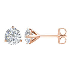 14K Rose Gold 1 1/2 CTW Natural Diamond Stud Earrings