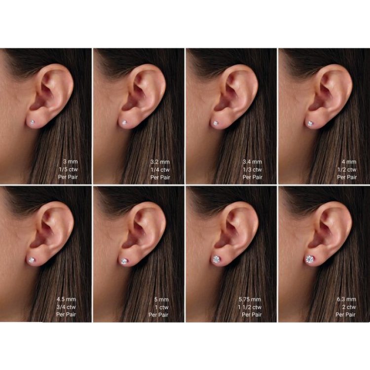 14K White Gold 1/3 CTW Lab-Grown Diamond Stud Earrings