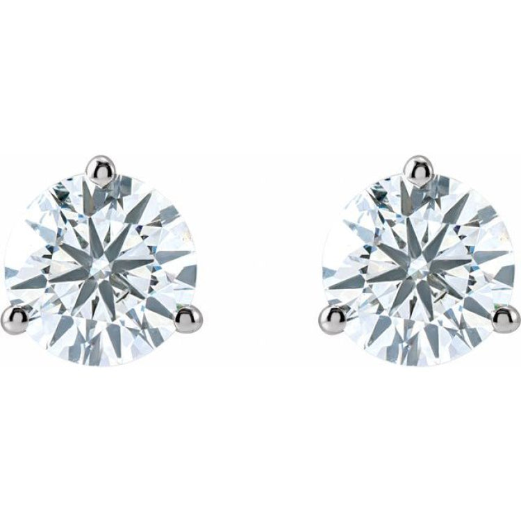 14K White Gold 2 CTW Lab-Grown Diamond Stud Earrings