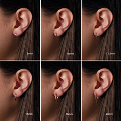 14K Rose Gold Hinged 10 mm Hoop Earring