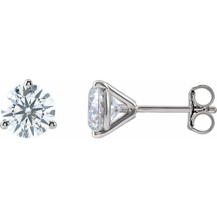 14K White Gold 2 CTW Lab-Grown Diamond Stud Earrings