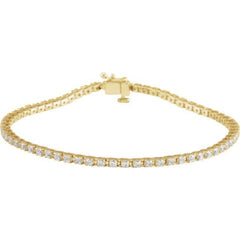 14K Yellow Gold 2 CTW Lab-Grown Diamond Line 7 1/4" Bracelet