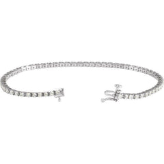 14K White Gold 2 CTW Lab-Grown Diamond Line 7 1/4" Bracelet