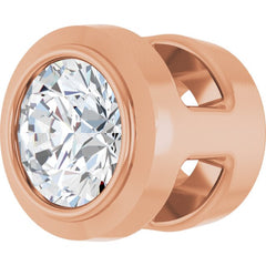 14K Rose Gold .06 CT Natural Diamond Slide Pendant