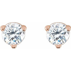 14K Rose Gold .06 CTW Natural Diamond Earrings