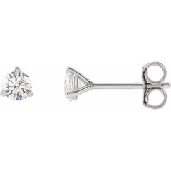14K White Gold 1/8 CTW Lab-Grown Diamond Stud Earrings