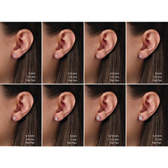 14K Rose Gold 1/8 CTW Lab-Grown Diamond Stud Earrings