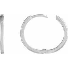 Sterling Silver Hinged 18 mm Hoop Earring