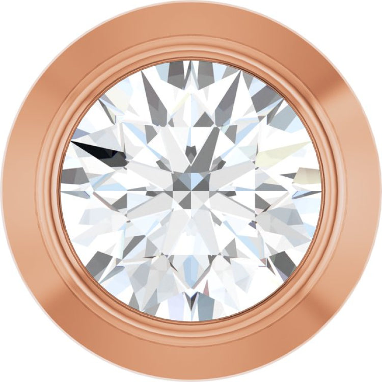 14K Rose Gold .06 CT Lab-Grown Diamond Slide Pendant