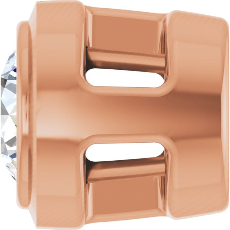 14K Rose Gold .06 CT Lab-Grown Diamond Slide Pendant