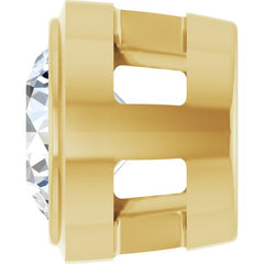 14K Yellow Gold 1/4 CT Lab-Grown Diamond Slide Pendant