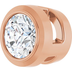 14K Rose Gold 1/10 CT Lab-Grown Diamond Slide Pendant