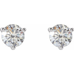 14K White Gold 1/2 CTW Lab-Grown Diamond Earrings