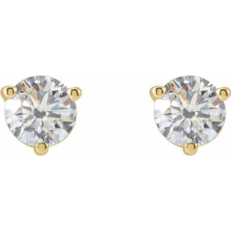 14K Yellow Gold 1/2 CTW Lab-Grown Diamond Earrings