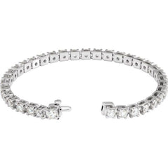 14K White Gold 8 CTW Lab-Grown Diamond Line 7 1/4" Bracelet