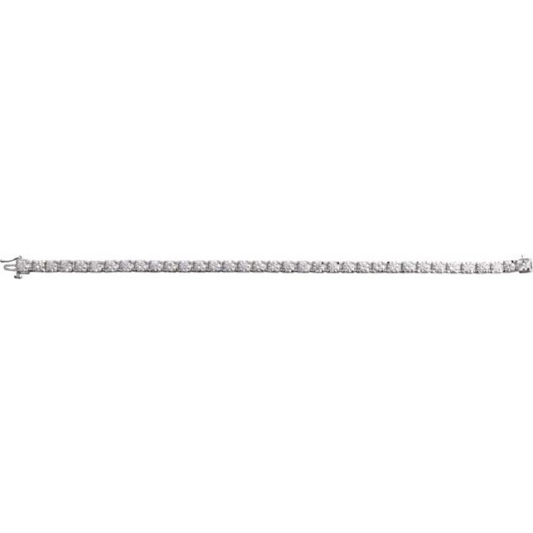 14K White Gold 8 CTW Lab-Grown Diamond Line 7 1/4" Bracelet