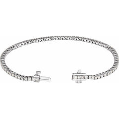 14K White Gold 2 CTW Lab-Grown Diamond Line 7" Bracelet