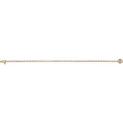 14K Yellow Gold 3 CTW Lab-Grown Diamond Line 7" Bracelet