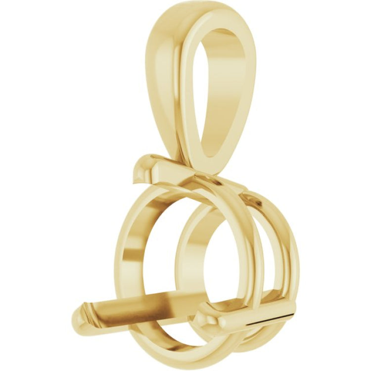 14K Yellow Gold 1 CT Lab-Grown Diamond Pendant