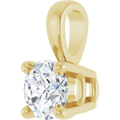 14K Yellow Gold 1/4 CT Lab-Grown Diamond Pendant
