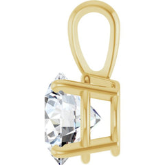14K Yellow Gold 2 CT Lab-Grown Diamond Pendant
