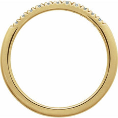 14K Yellow Gold Natural Aquamarine Stackable Ring