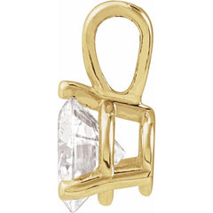 14K Yellow Gold Lab-Grown Moissanite Pendant