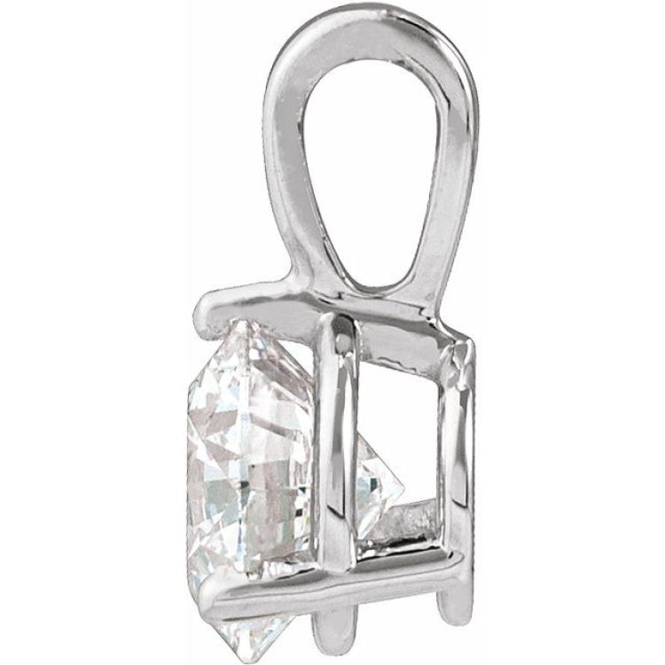 Platinum Lab-Grown Moissanite Pendant