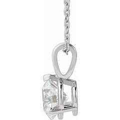 14K White Gold 1 CTW Natural Diamond 18" Necklace