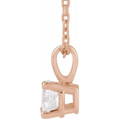 14K Rose Gold 1 CT Lab-Grown Diamond 18" Necklace